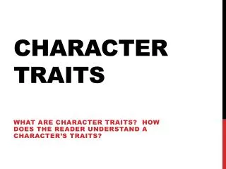 Character Traits