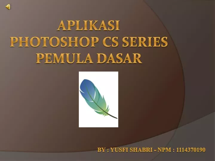 a plikasi photoshop cs series pemula dasar