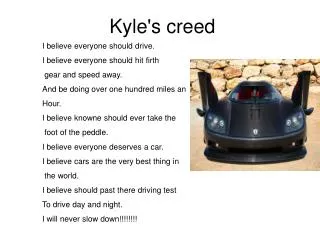 Kyle's creed