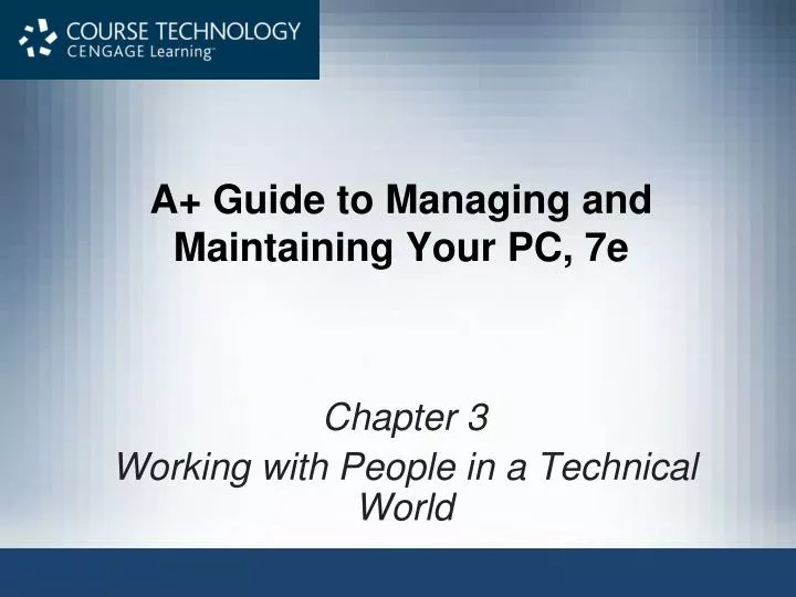 a guide to managing and maintaining your pc 7e