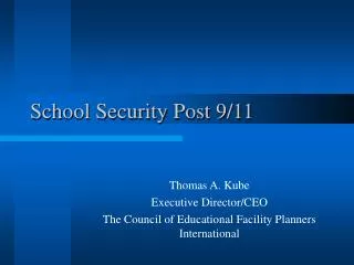 School Security Post 9/11