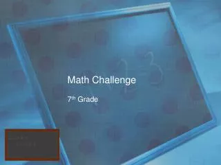 Math Challenge