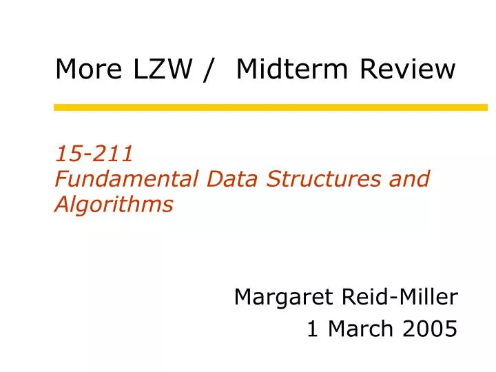 15 211 fundamental data structures and algorithms