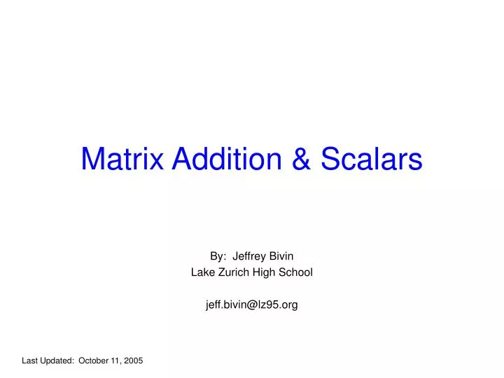 matrix addition scalars