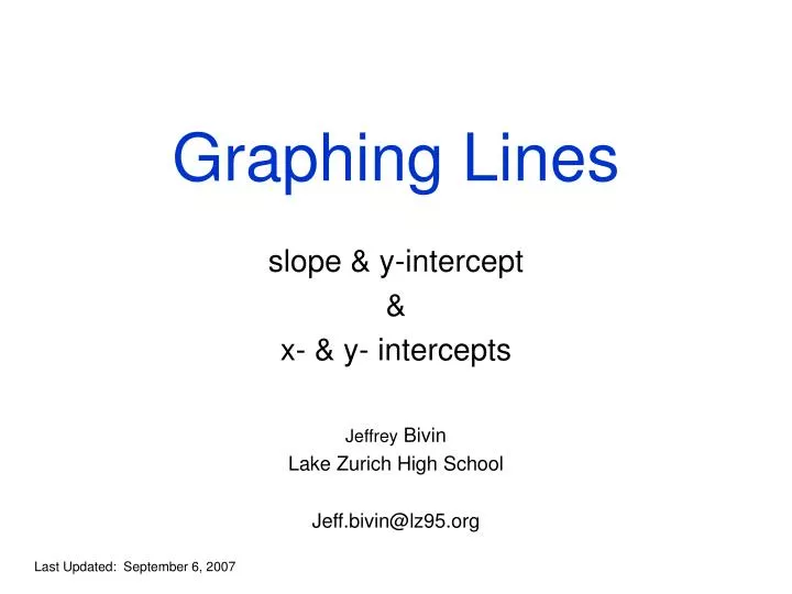 graphing lines