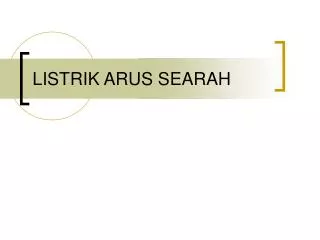 listrik arus searah