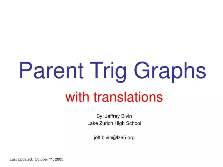 parent trig graphs