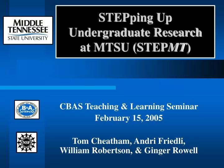stepping up undergraduate research at mtsu step mt