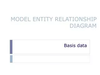 model entity relationship diagram