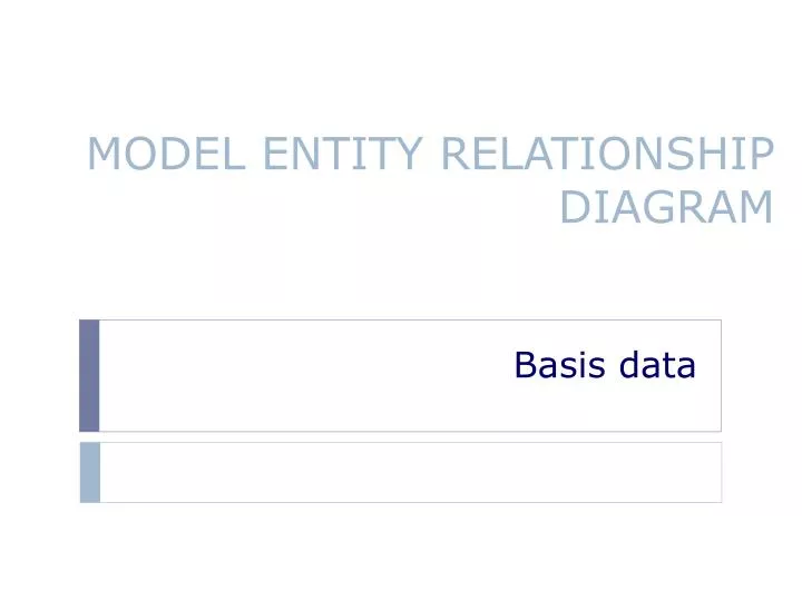 model entity relationship diagram