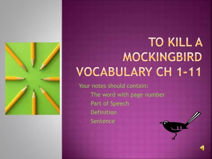 to kill a mockingbird vocabulary ch 1 11