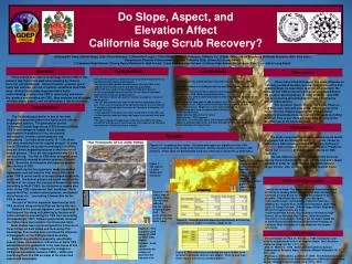Do Slope, Aspect, and Elevation Affect California Sage Scrub Recovery?