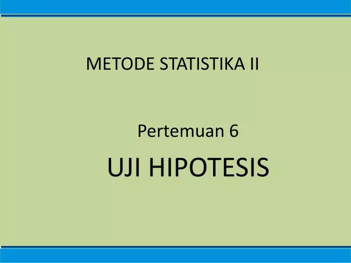 metode statistika ii