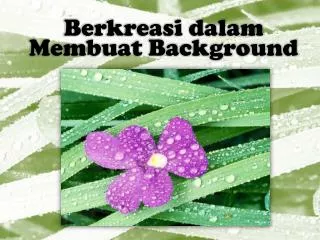 berkreasi dalam membuat background