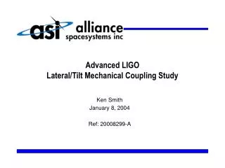Advanced LIGO Lateral/Tilt Mechanical Coupling Study