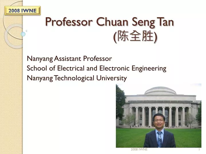 professor chuan seng tan