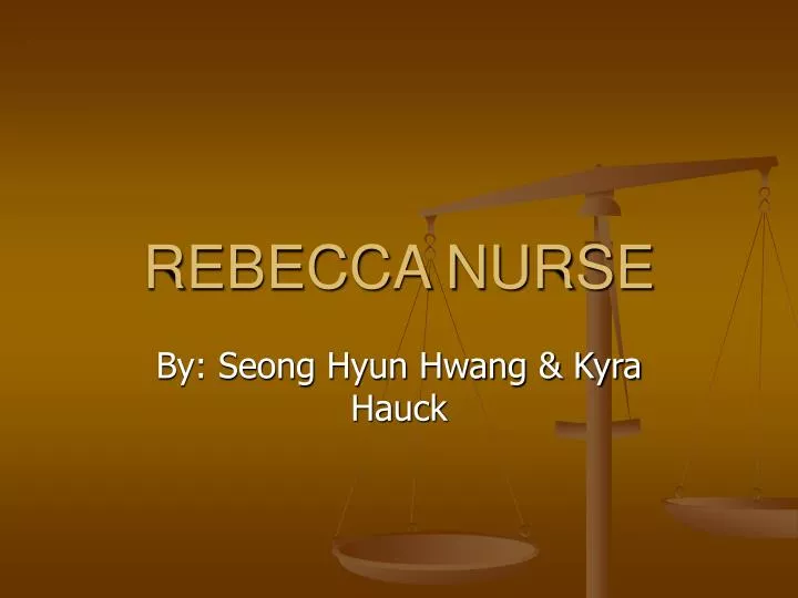 rebecca nurse