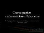 Choreographer-mathematician collaboration - slide 1