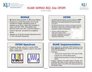 KUAR WiMAX 802.16a OFDM Jordan Guffey