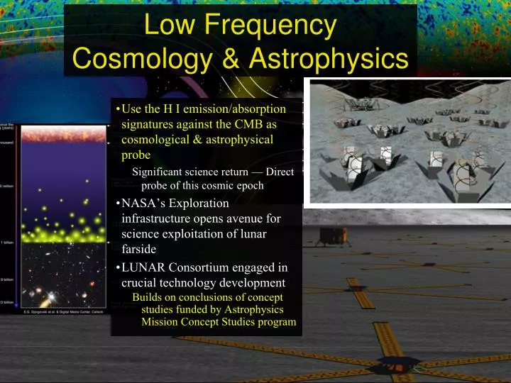 low frequency cosmology astrophysics