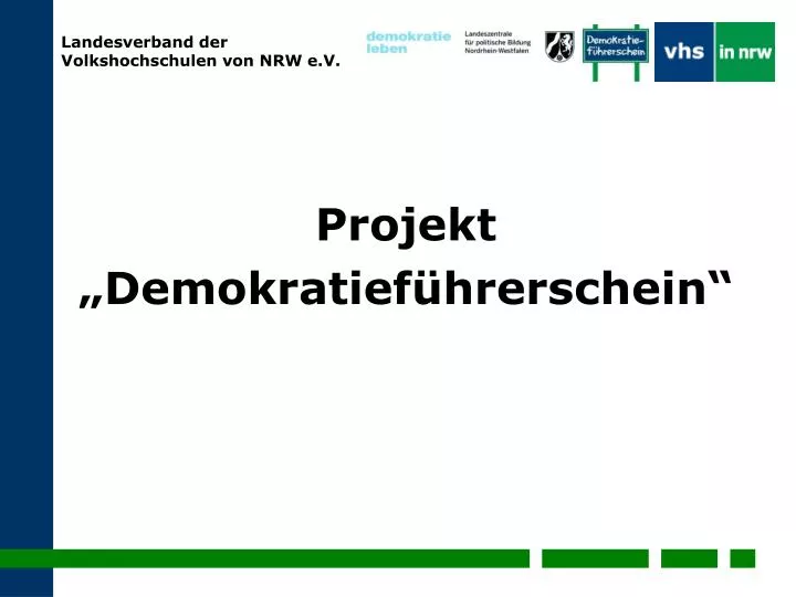 projekt demokratief hrerschein