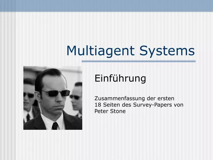 multiagent systems