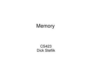 cs423 dick steflik