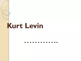 kurt levin