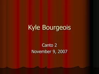 Kyle Bourgeois