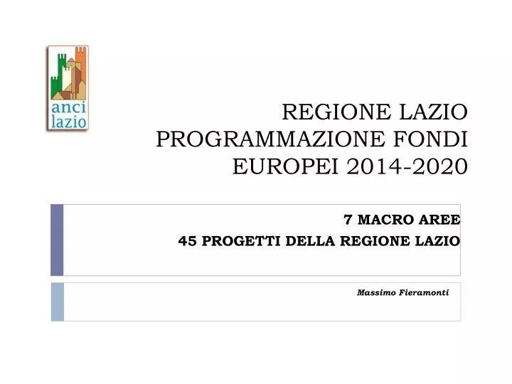 regione lazio programmazione fondi europei 2014 2020