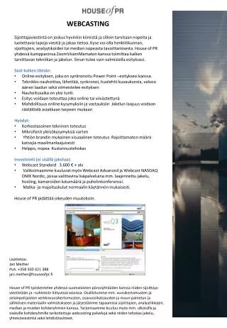 webcasting