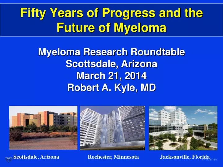 fifty years of progress and the future of myeloma