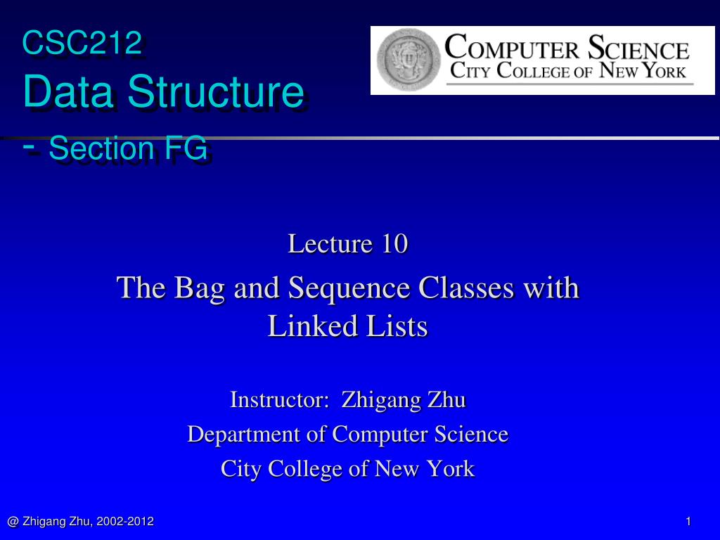 PPT - CSC212 Data Structure - Section FG PowerPoint Presentation, free ...