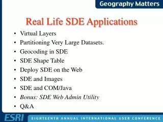 Real Life SDE Applications