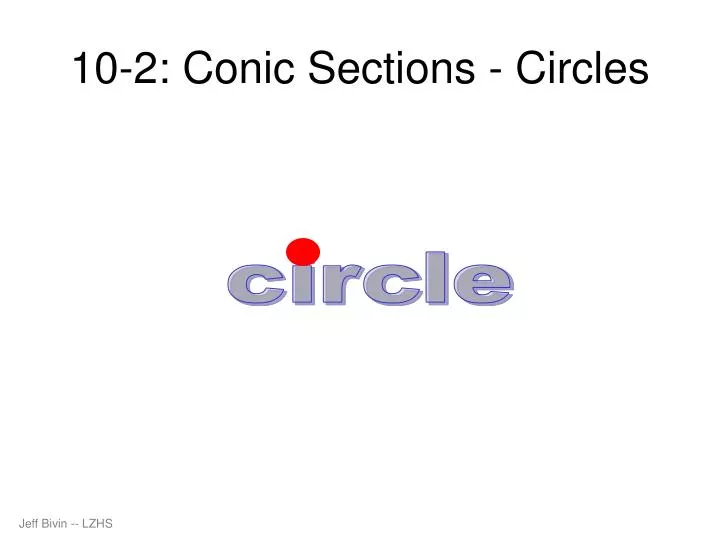 10 2 conic sections circles