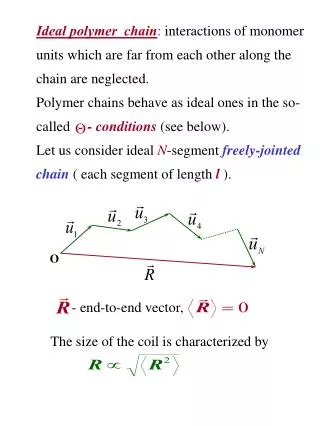 - end-to-end vector , The size of the coil is characterized by