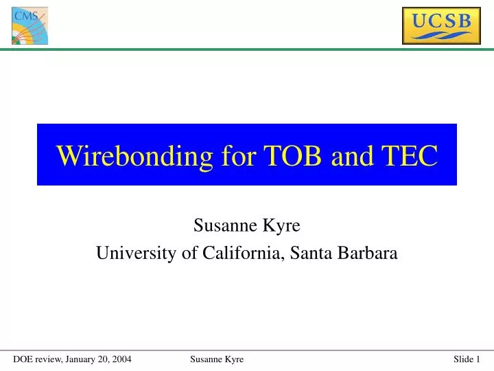 wirebonding for tob and tec