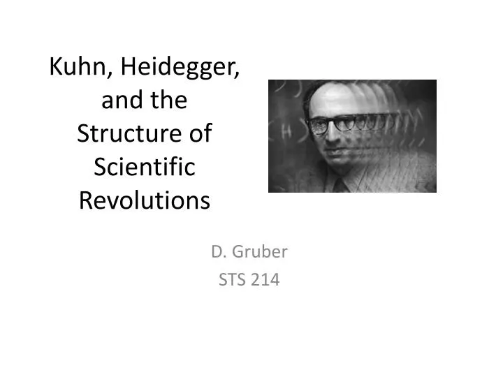 kuhn heidegger and the structure of scientific revolutions