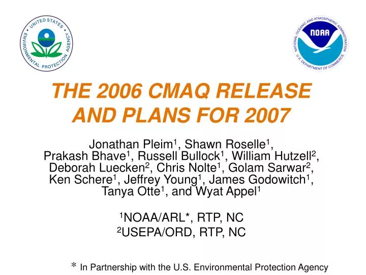 the 2006 cmaq release and plans for 2007