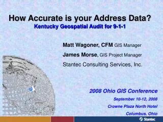 How Accurate is your Address Data? Kentucky Geospatial Audit for 9-1-1