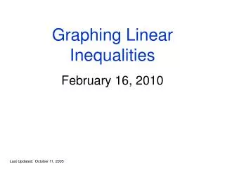 graphing linear inequalities