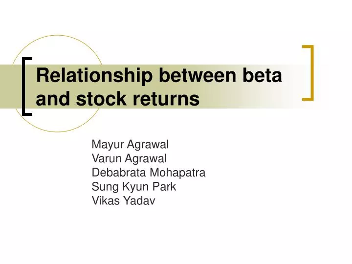 relationship between beta and stock returns