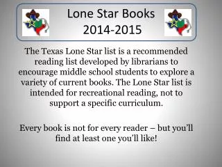 Lone Star Books 2014-2015