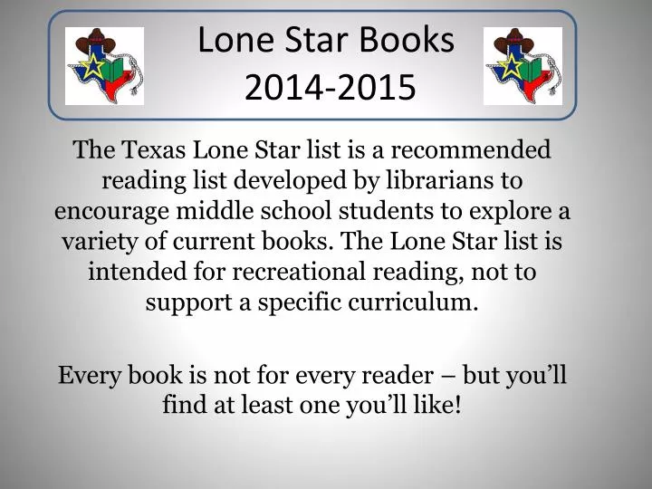 lone star books 2014 2015