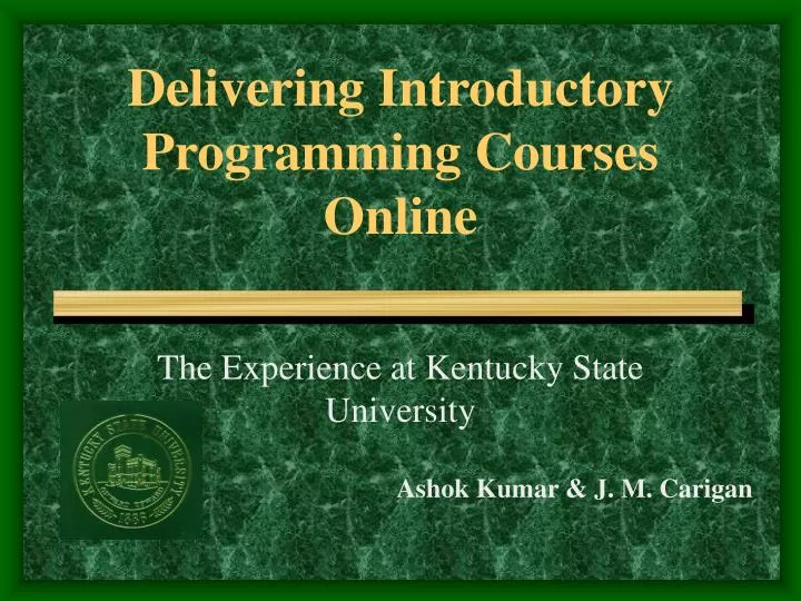 delivering introductory programming courses online