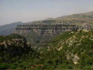 The Qadisha Valley Lebanon
