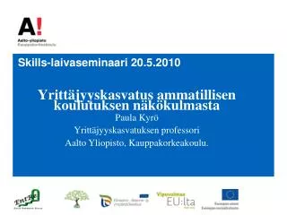 skills laivaseminaari 20 5 2010