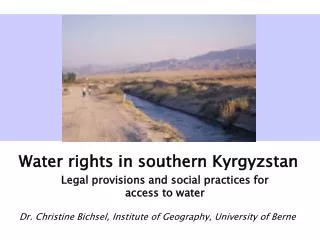 Water rights in southern Kyrgyzstan
