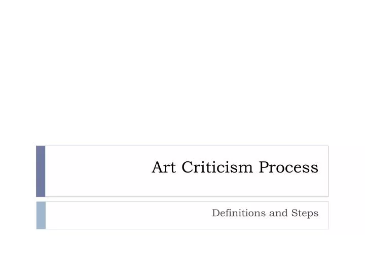 art criticism process