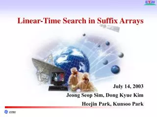 Linear-Time Search in Suffix Arrays